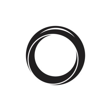 3d halka basit sembol logo vektörünü parlat