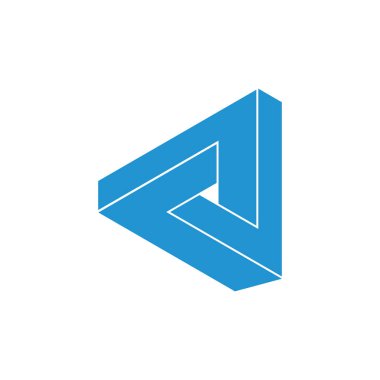 3d üçgen geometrik sonsuz logo vektörü