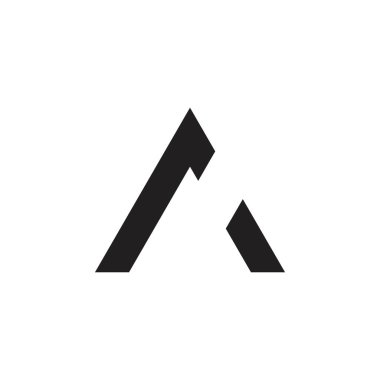 üçgen ok geometrik çizgi logo vektörü