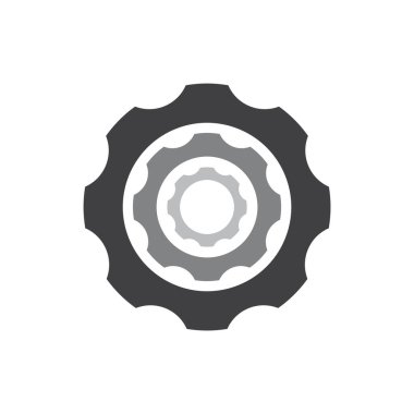 Renkli dişli makine endüstriyel logo vektörü
