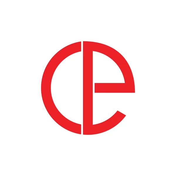 Letra Círculo Geométrico Linha Logotipo Vetor — Vetor de Stock