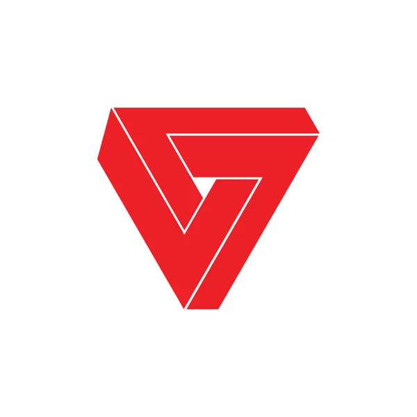 Triangel Geometrisk Oändlighet Logotyp Vektor — Stock vektor