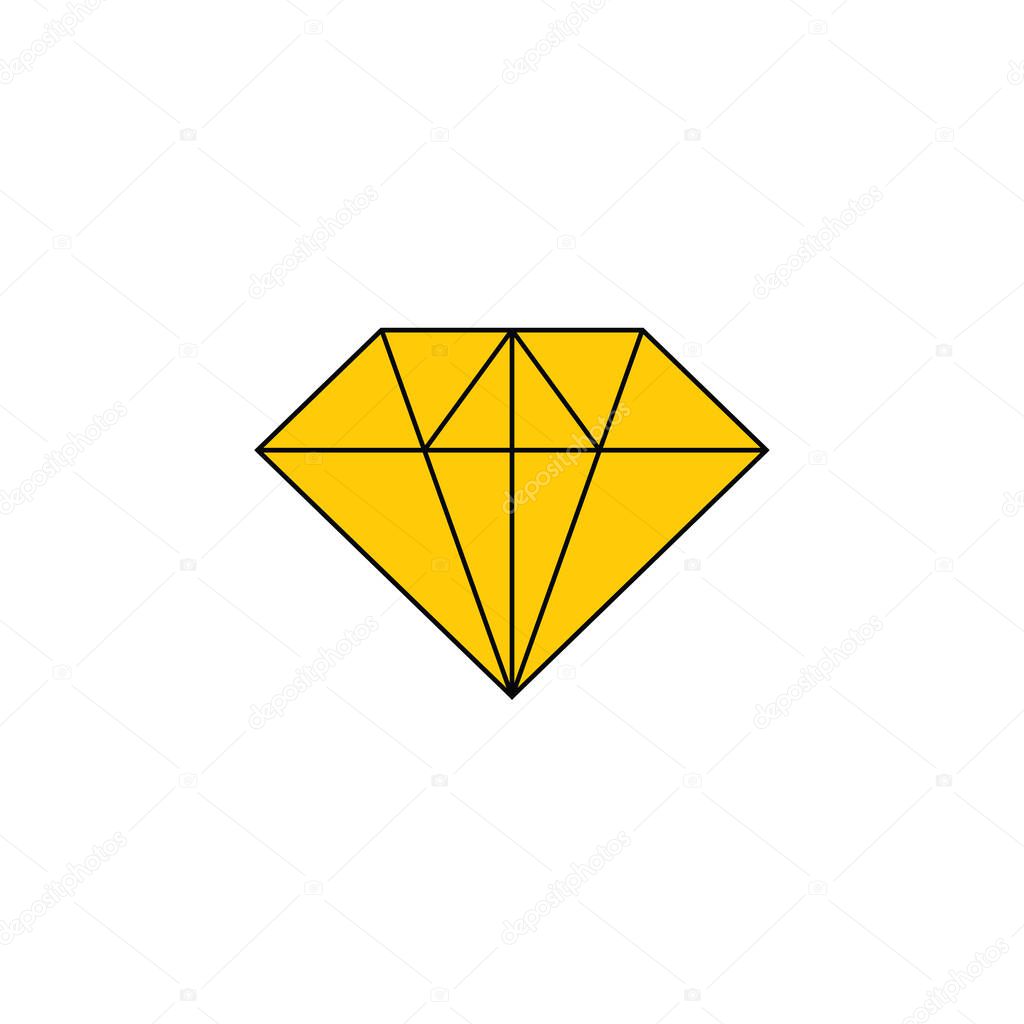 simple geometric yellow diamond symbol logo vector