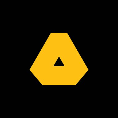 üçgen basit geometrik harf logo vektörü