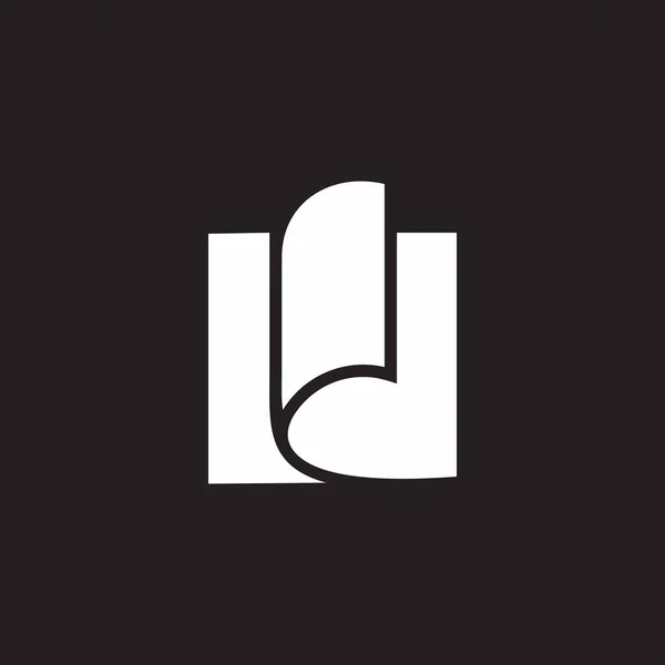 Вектор Логотипа Открытого Бумажного Учебника Квадратного Геометрического Образования — стоковый вектор