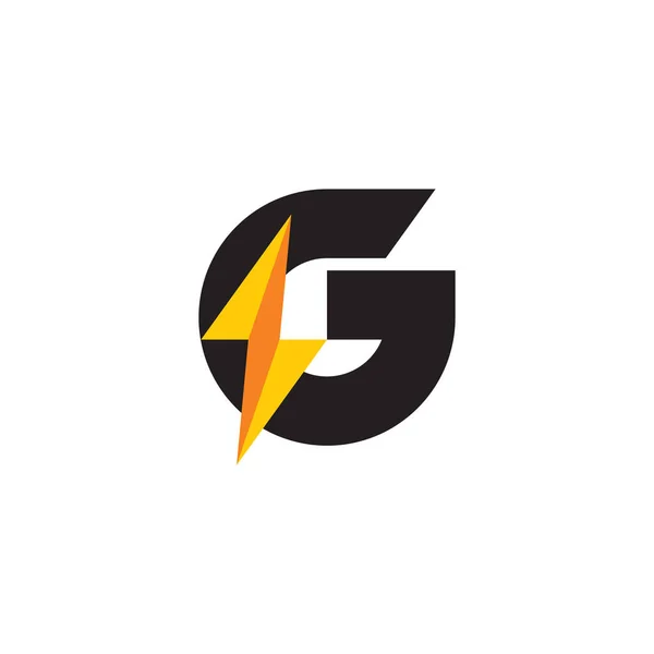 Harfi Gök Gürültüsü Şekli Geometrik Logo Vektörü — Stok Vektör