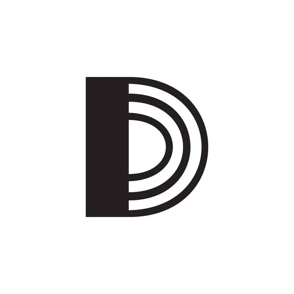 Lettera Strisce Vettore Logo Maiuscola — Vettoriale Stock