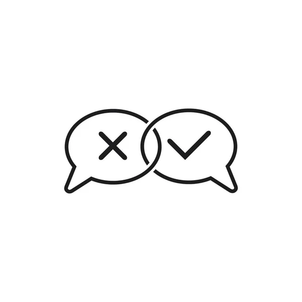 Bonne Mauvaise Communication Parler Symbole Vecteur — Image vectorielle