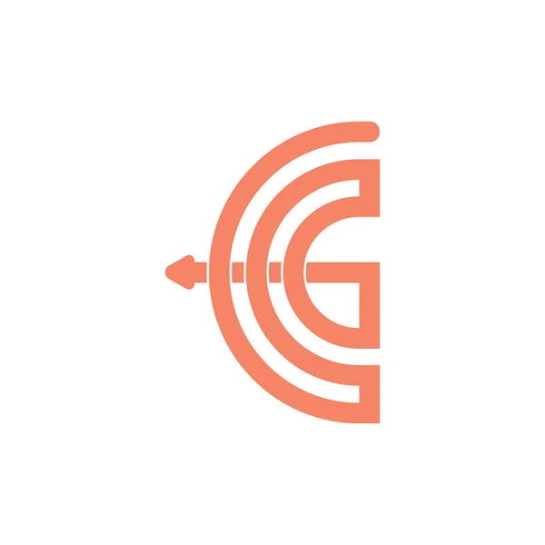 Çizgi Geometrik Hat Harf Bağlantı Logo — Stok Vektör