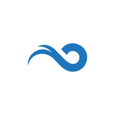 Basit geometrik hareket dalgaları dönüş logosu