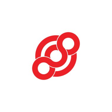 soyut bağlantılı helis sonsuz tasarım logo vektör