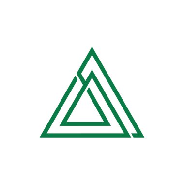 soyut basit üçgen çizgi geometrik logosu