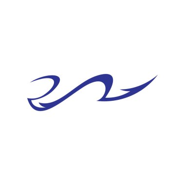 Basit dalgalı şekil logo vektörü