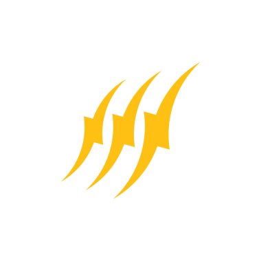 harf n gök gürültüsü şekil güç logo vektörü