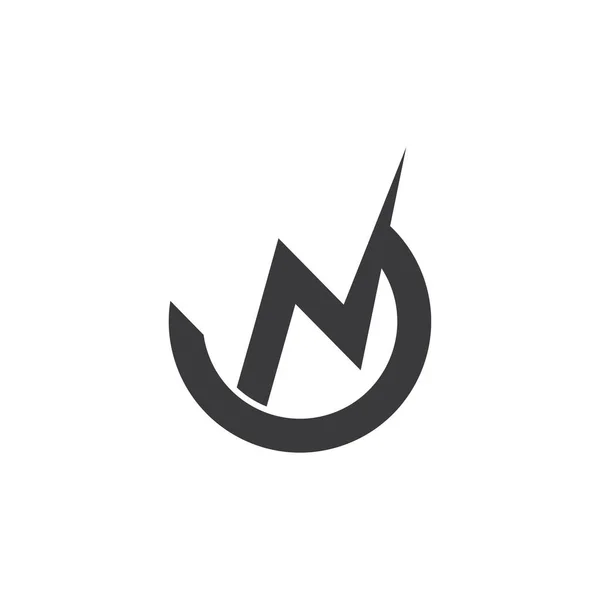 Litera Grzmot Kształt Logo Wektor — Wektor stockowy