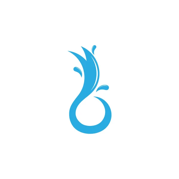 Letra Agua Azul Salpicadura Símbolo Logotipo Vector — Vector de stock