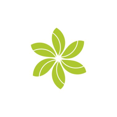 Basit geometrik yaprak yıldız çiçek şekli vektörü