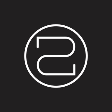 soyut numara 2 veya harf z logo vektörü