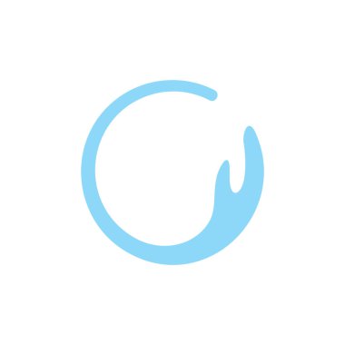 Su dalgaları daire şeklinde el bakım logosu