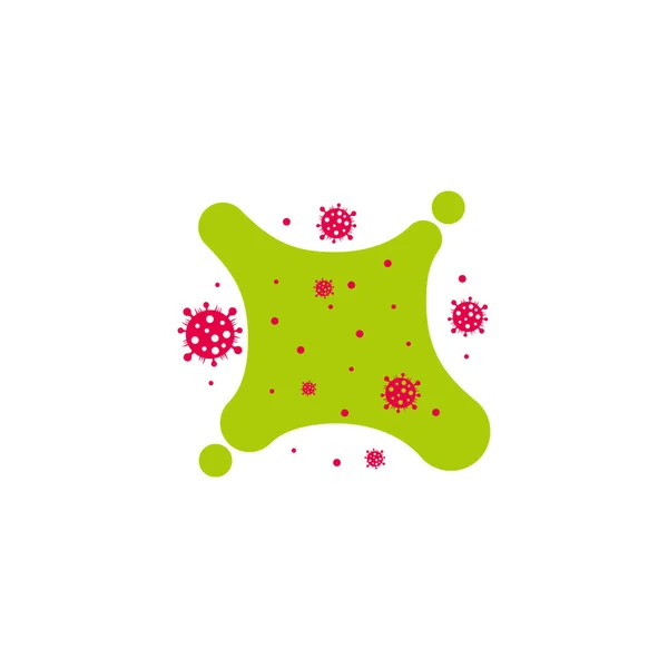 Liquid Sputum Influenza Virus Symbol Colorful Design Vector — Stock Vector