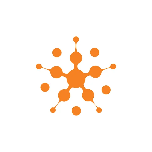 Star Linked Dots Design Symbol Vector — Stock Vector