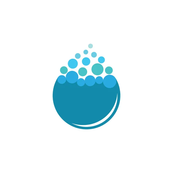Agua Hirviendo Burbuja Símbolo Geométrico Logotipo Vector — Archivo Imágenes Vectoriales