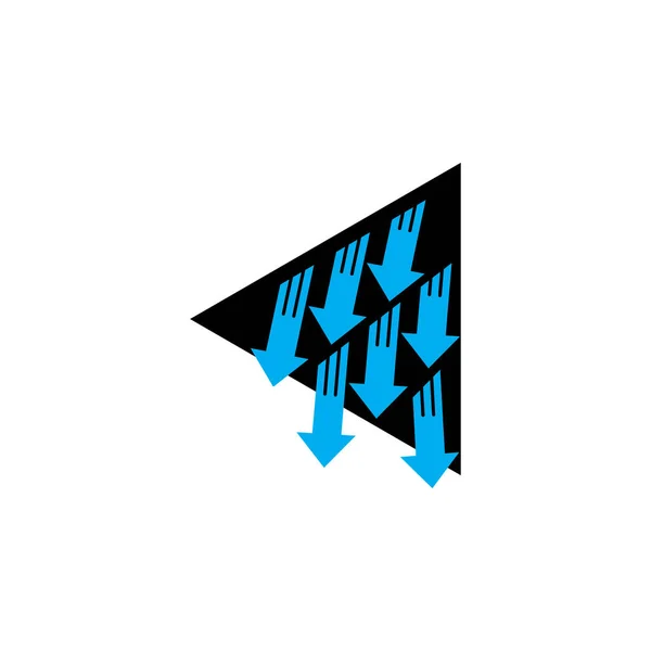Вектор Логотипа Буквы Звезд Полосы Флага — стоковый вектор