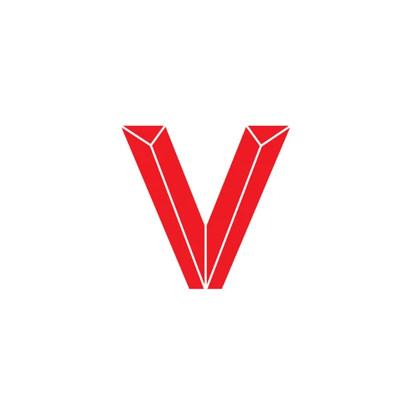 Buchstabe Form Dekoration Logo Vektor — Stockvektor