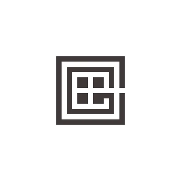 Harf Kare Noktalar Logo Vektörü Tasarımı — Stok Vektör