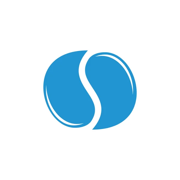 Letra Agua Dulce Azul Círculo Logotipo Vector — Vector de stock