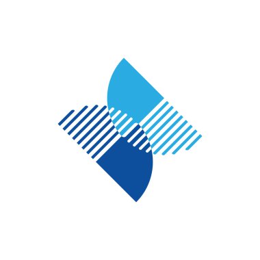 dd harfi bağlı geometrik çizgiler logosu