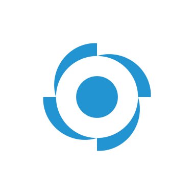 daire geometrik döndürme dört ok logo vektörü