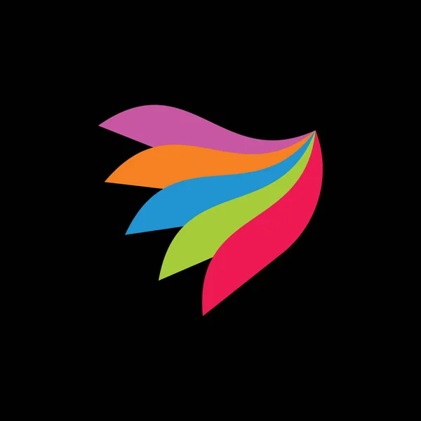 Krzywe Kolorowy Wektor Logo Dekoracji — Wektor stockowy