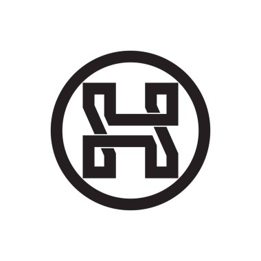 harf h 'nin sonsuz çizgi logo vektörü 