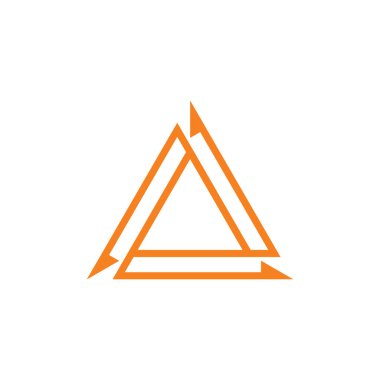 üçgen çizgi ok geometrik tasarım logo vektör
