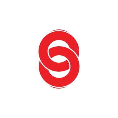 bağlı daire geometrik basit logo vektörü