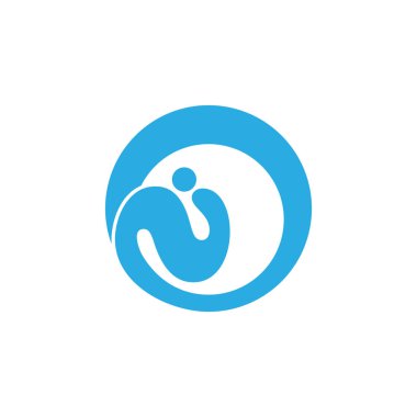 n harfi soyut su sıçrama basit logo vektörü