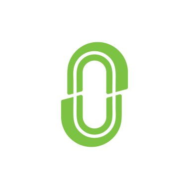 nu çizgili harf geometrik logo vektörü