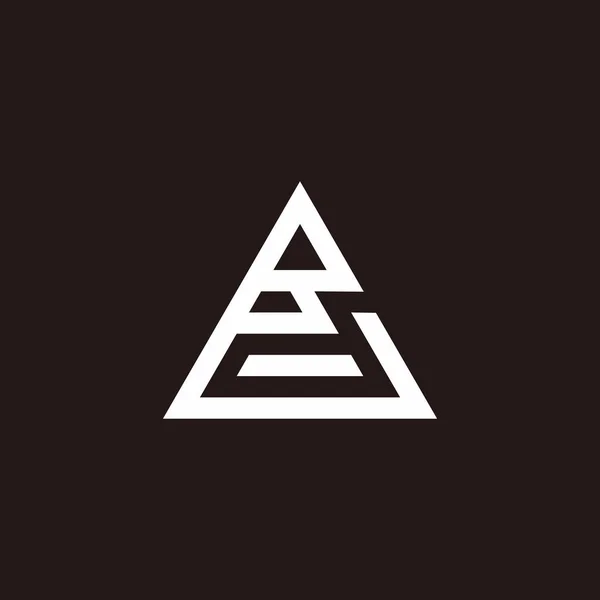 Γράμμα Μολύβι Αρνητικό Χώρο Γεωμετρικό Τρίγωνο Διάνυσμα Λογότυπο — Διανυσματικό Αρχείο
