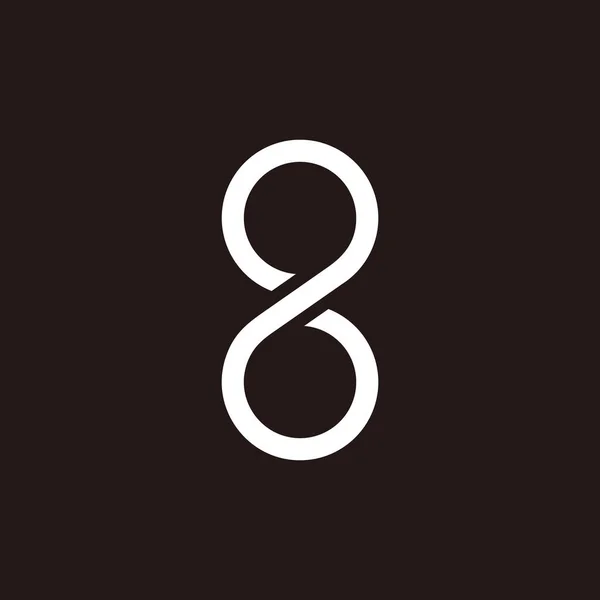 Число Бесконечности Простой Вектор Логотипа Цикла — стоковый вектор
