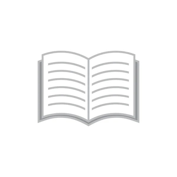 Egyszerű Könyv Vékony Vonal Szimbólum Vektor — Stock Vector