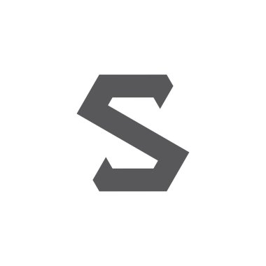 harf basit çizgi geometrik logo vektörü