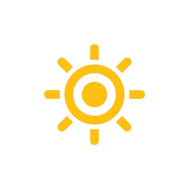 Basit daire güneş ışığı geometrik çizgi logosu