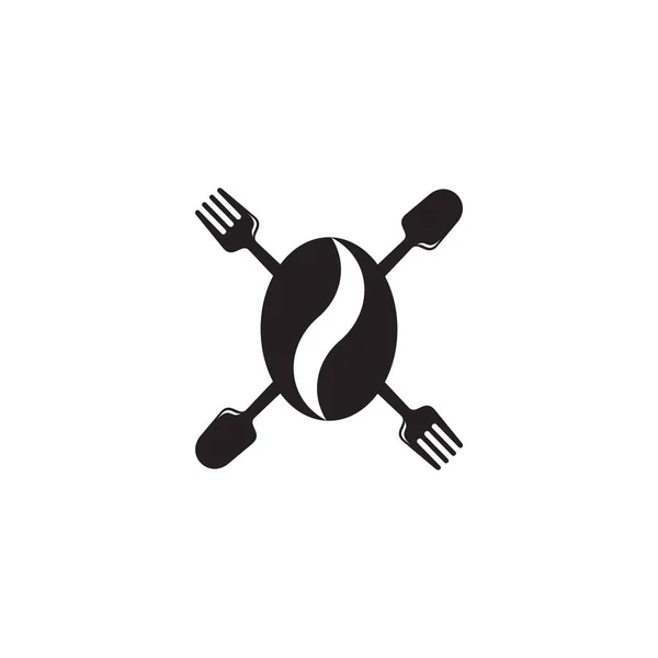 Koffieboon Rook Food Design Symbool Vector — Stockvector