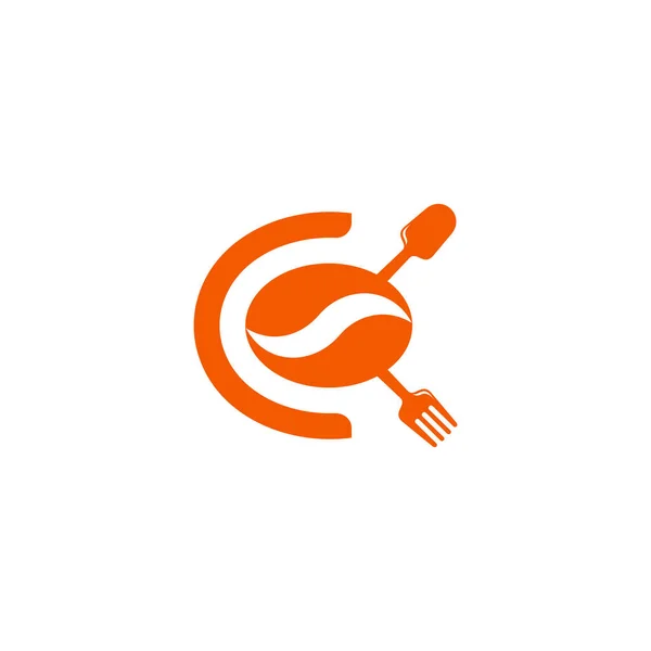Lettre Café Restaurant Nourriture Symbole Logo Vecteur — Image vectorielle