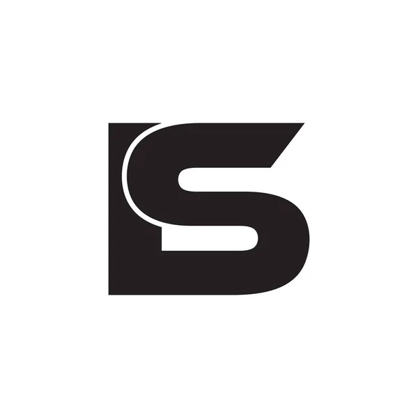 Buchstabe Überlappender Logo Vektor — Stockvektor