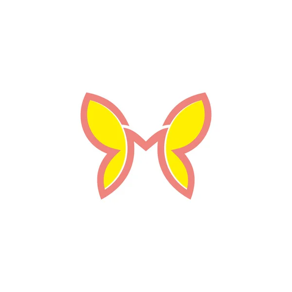 Litera Motyl Symbol Kolorowe Geometryczne Linii Logo Wektor — Wektor stockowy
