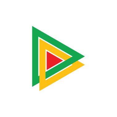 dd harfi bağlı üçgen renkli logo vektörü
