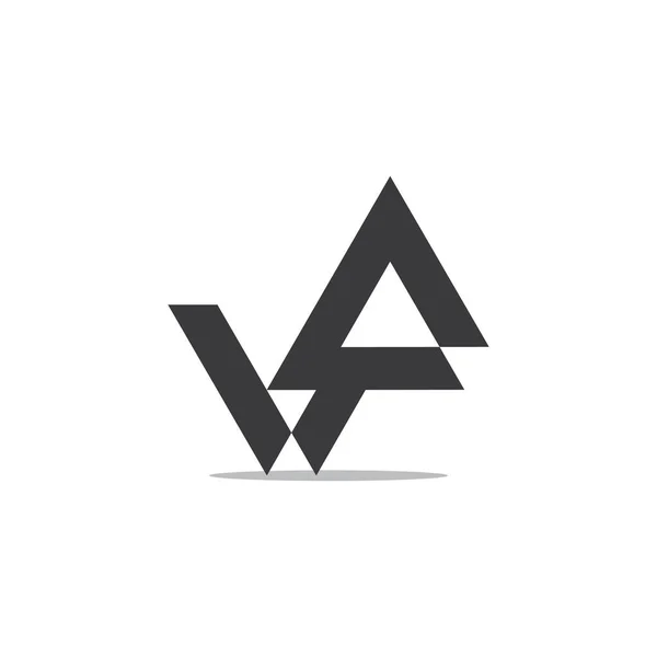 Lettre Abstraite Simple Triangle Géométrique Logo Vecteur — Image vectorielle