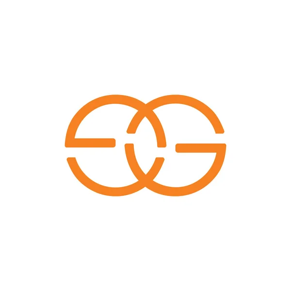 Buchstabe Verknüpfte Linie Einfacher Logo Vektor — Stockvektor
